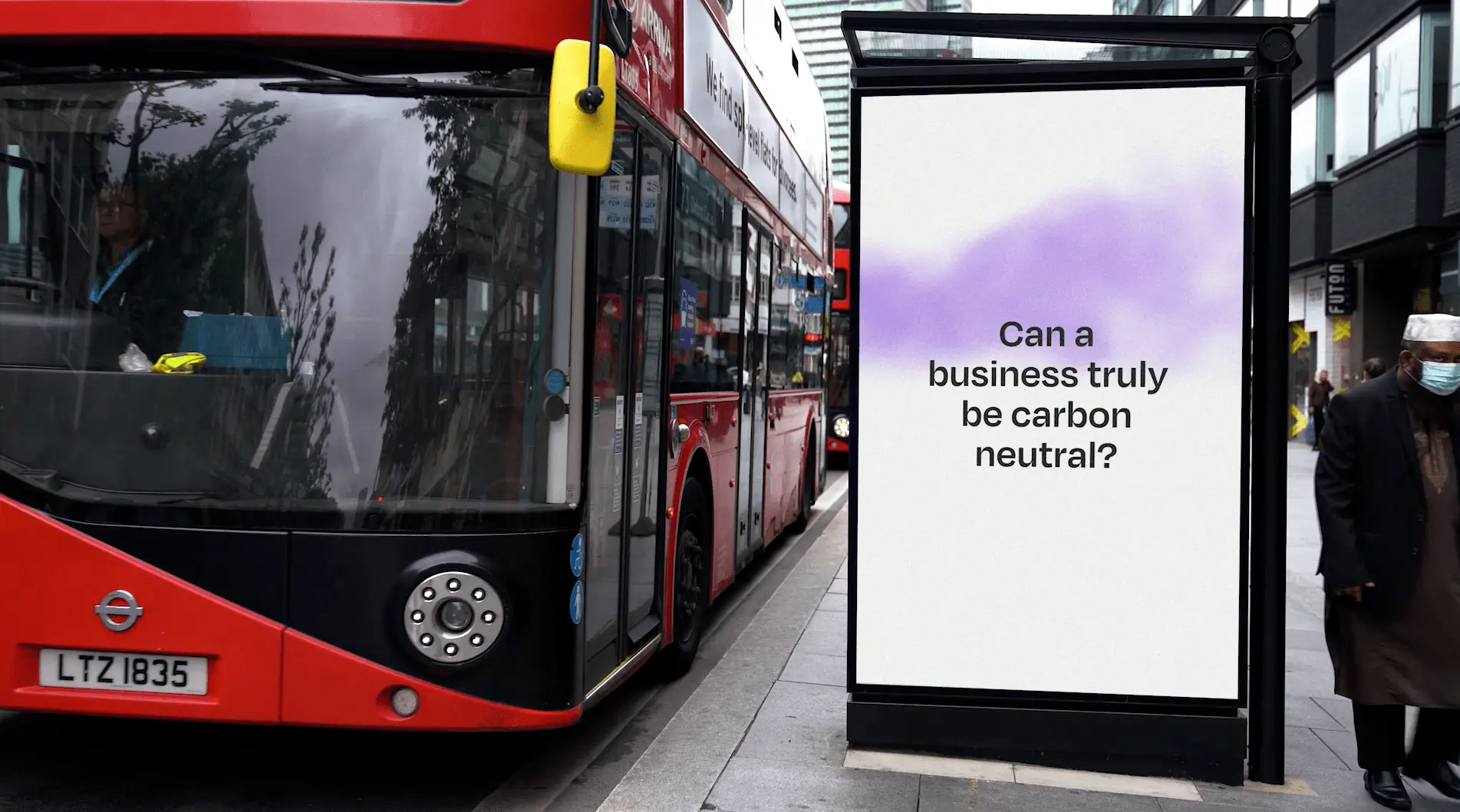Bus stop -  brytr uk - sustainable marketing agency London - green, ethical and eco marketing
